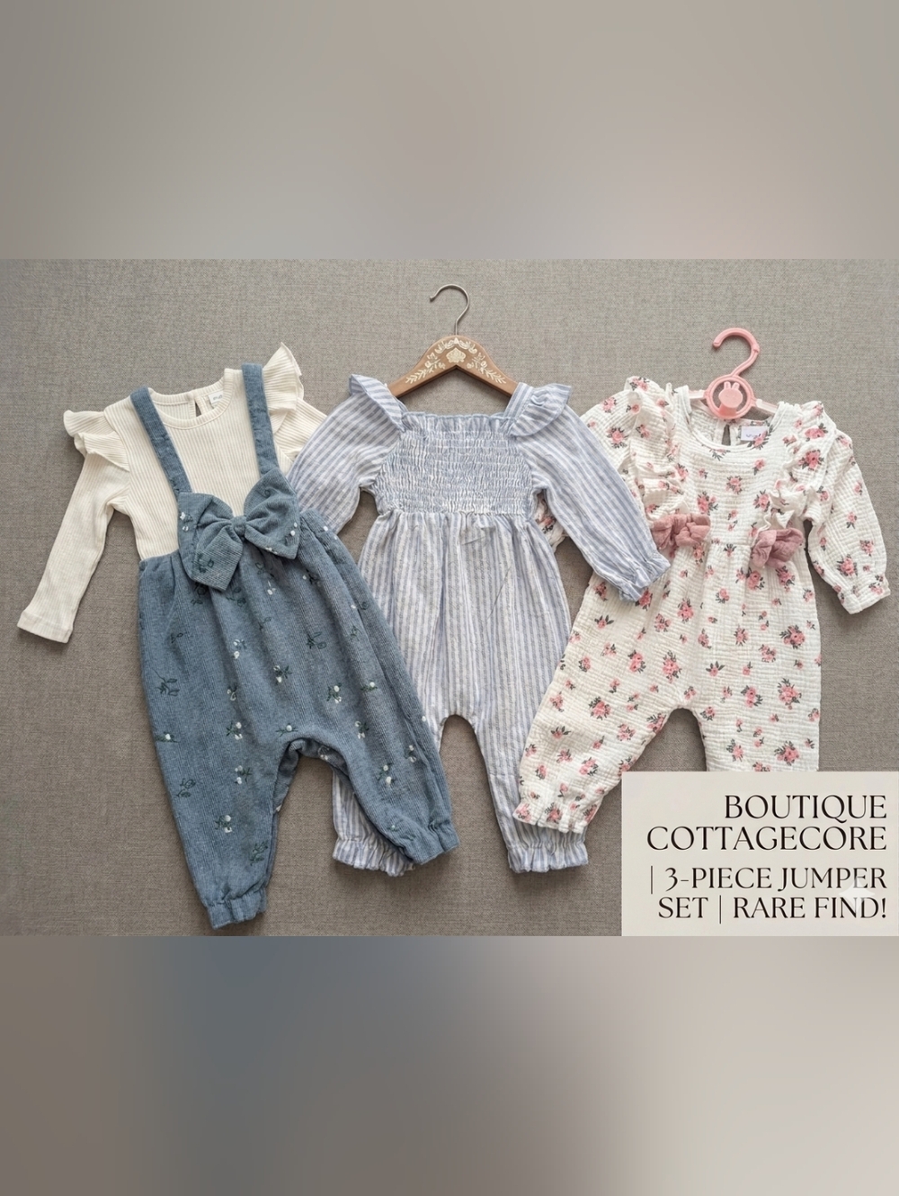 NEW WITHOUT TAGS | Boutique Jumper Bundle | Baby One Piece Set (6-9M)